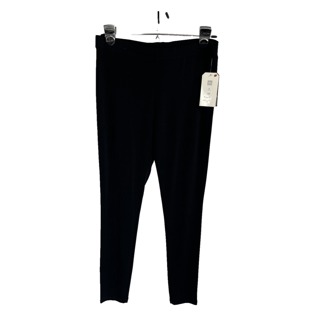 Clara Sun Woo Pants Womens Small 8 10 Black‎ Pull On Stretch Comfort Made USA